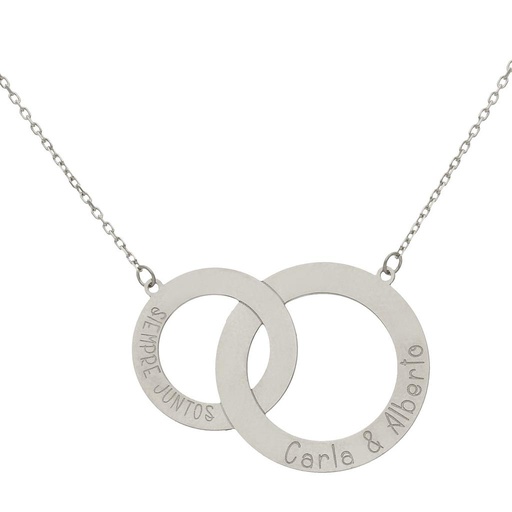GARGANTILLA ORO BLANCO 18KL 2 AROS
