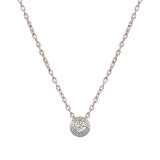 GARGANTILLA ORO BLANCO 18KL CHATON - 5MM