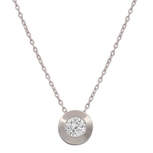 GARGANTILLA ORO BLANCO 18KL CHATON - 9MM
