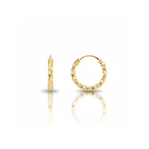 AROS ORO 18KL RIZADOS - 9MM