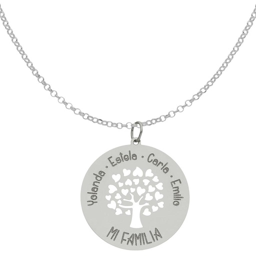 GARGANTILLA PLATA 925MM ARBOL FAMILIA - 25MM