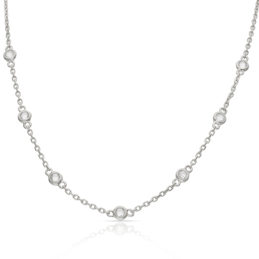 GARGANTILLA PLATA 925MM CHATONES