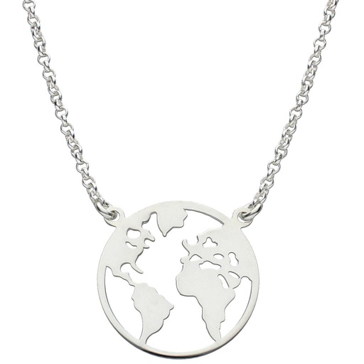 GARGANTILLA PLATA 925MM MUNDO - 22MM
