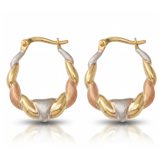 AROS ORO 18KL TRICOLOR