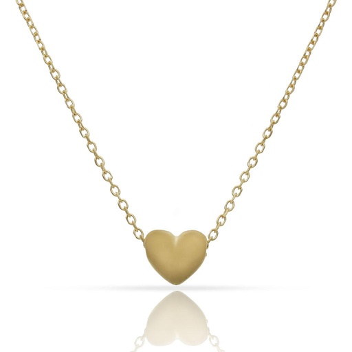 GARGANTILLA PLATA CHAPADA ORO CORAZON