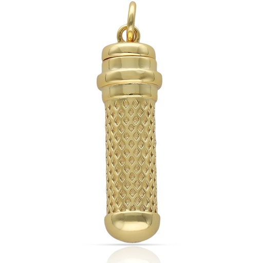 GUARDACENIZAS PLATA CHAPADA EN ORO CILINDRO - 9x30MM