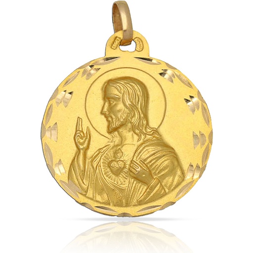 MEDALLA ORO 18KL SAGRADO CORAZON - 21MM