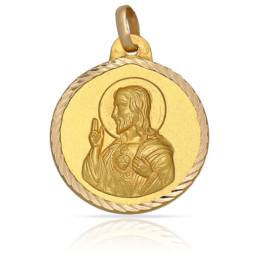MEDALLA ORO 18KL SAGRADO CORAZON - 22MM