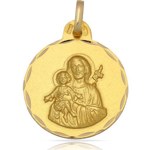 MEDALLA ORO 18KL SAN JOSE - 21MM