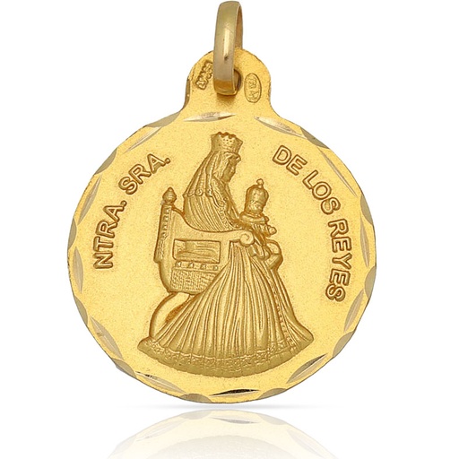 MEDALLA ORO 18KL V. DE LOS REYES- 21MM
