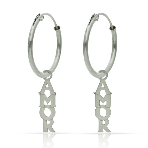 AROS PLATA 925MM AMOR - 12MM