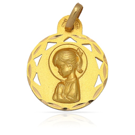 MEDALLA ORO 18KL V. NIÑA - 17MM