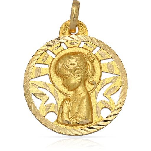 MEDALLA ORO 18KL V. NIÑA - 20 MM