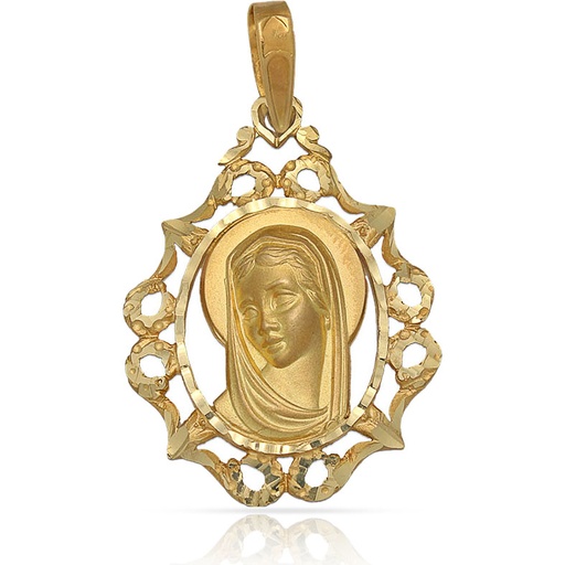 MEDALLA ORO 18KL V. NIÑA - 25x34MM
