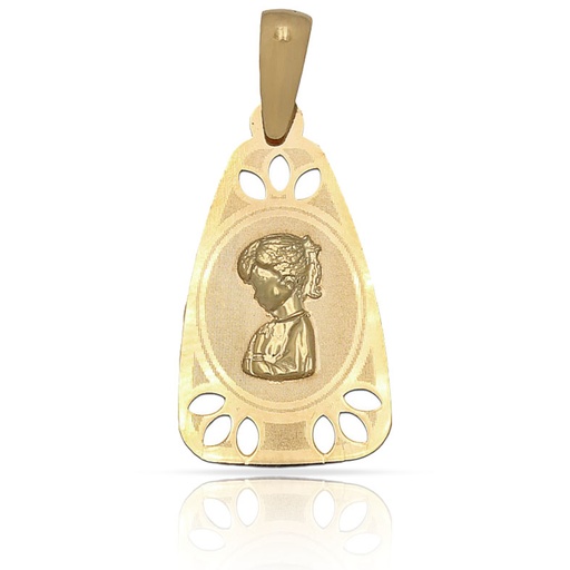 MEDALLA ORO 18KL VIRGEN NIÑA - 12X21MM