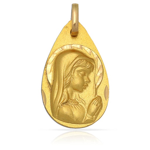 MEDALLA ORO 18KL VIRGEN NIÑA - 13x22MM