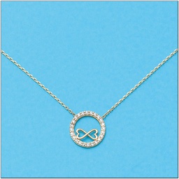 [G154] GARGANTILLA INFINITO ORO 18KL CIRCONITAS