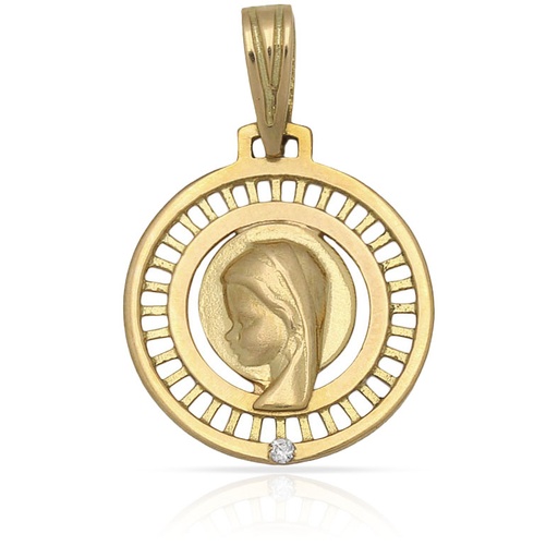 MEDALLA ORO 18KL VIRGEN NIÑA - 17MM