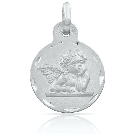 MEDALLA PLATA 925MM ANGEL DE LA GUARDA - 15MM