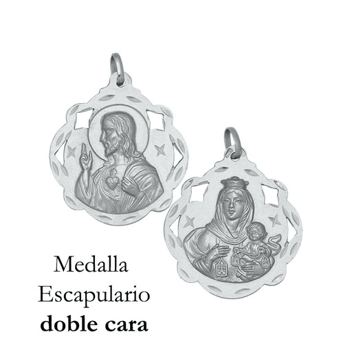 MEDALLA PLATA 925MM ESCAPULARIO - 20x23MM
