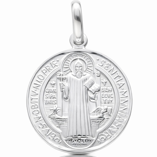 MEDALLA PLATA 925MM SAN BENITO - 25MM