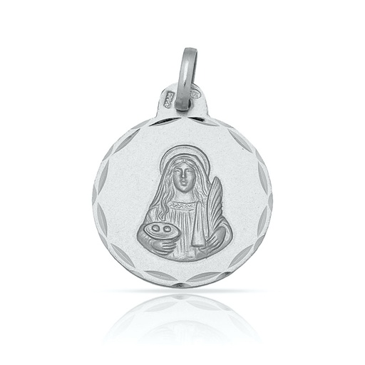MEDALLA PLATA 925MM SANTA LUCIA - 18MM