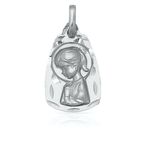MEDALLA PLATA 925MM VIRGEN NIÑA - 11x18MM