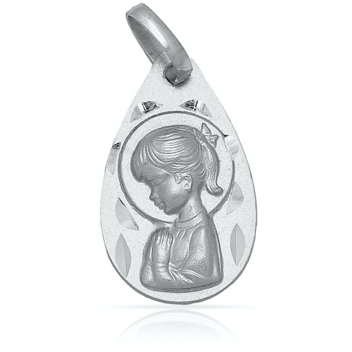 MEDALLA PLATA 925MM VIRGEN NIÑA - 13x22MM
