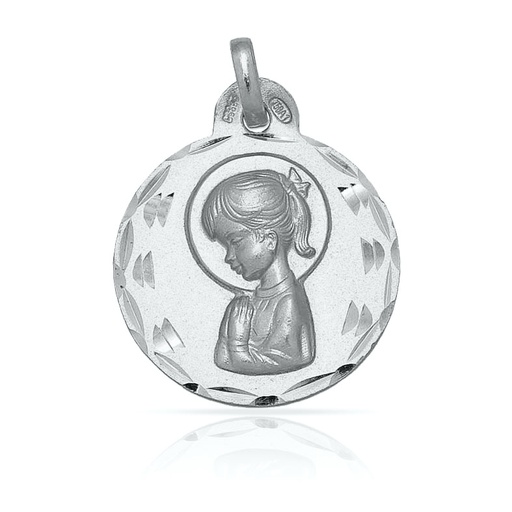 MEDALLA PLATA 925MM VIRGEN NIÑA - 17MM