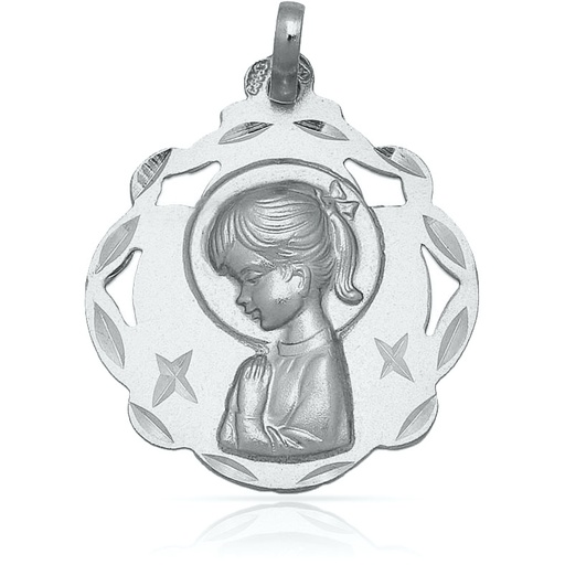 MEDALLA PLATA 925MM VIRGEN NIÑA - 20x23MM