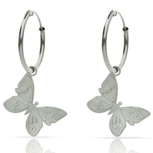 AROS PLATA 925MM MARIPOSA - 12MM