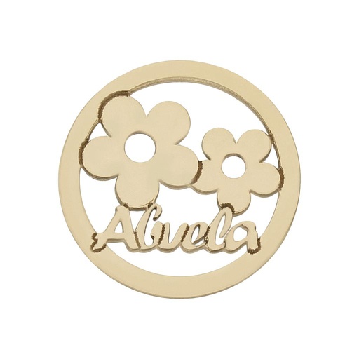 MI HISTORIA - ABALORIO ORO 18KL ABUELA FLORES