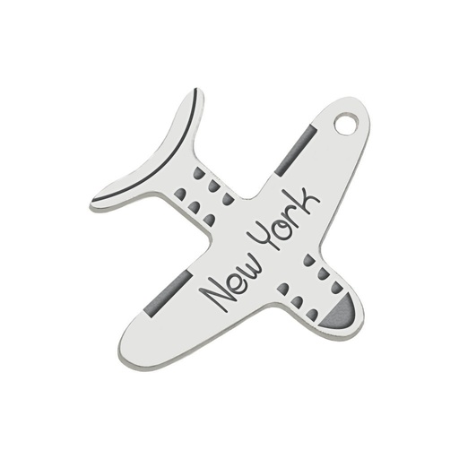 MI HISTORIA - ABALORIO PLATA 925MM AVION