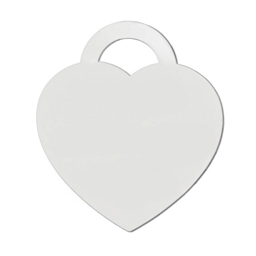 MI HISTORIA - ABALORIO PLATA 925MM CHAPA CORAZON LISA