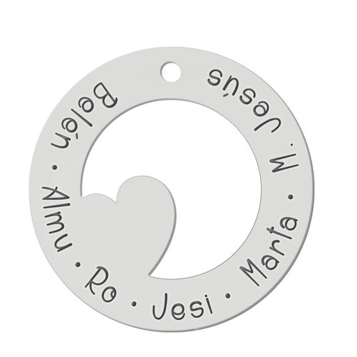 MI HISTORIA - ABALORIO PLATA 925MM CIRCULO