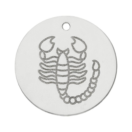 MI HISTORIA - ABALORIO PLATA 925MM HOROSCOPO ESCORPIO