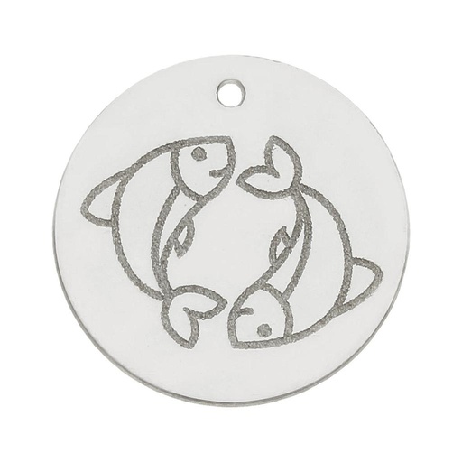 MI HISTORIA - ABALORIO PLATA 925MM HOROSCOPO PISCIS