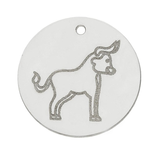 MI HISTORIA - ABALORIO PLATA 925MM HOROSCOPO TAURO