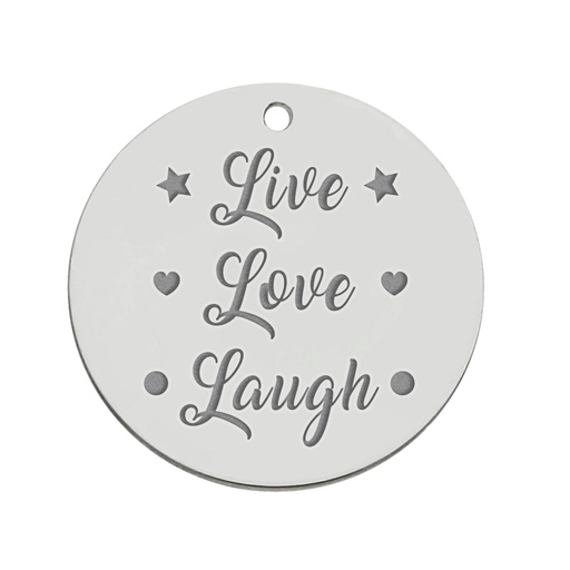 MI HISTORIA - ABALORIO PLATA 925MM LIVE LOVE LAUGH