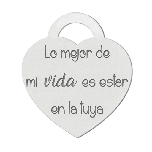 MI HISTORIA - ABALORIO PLATA 925MM LO MEJOR DE MI VIDA