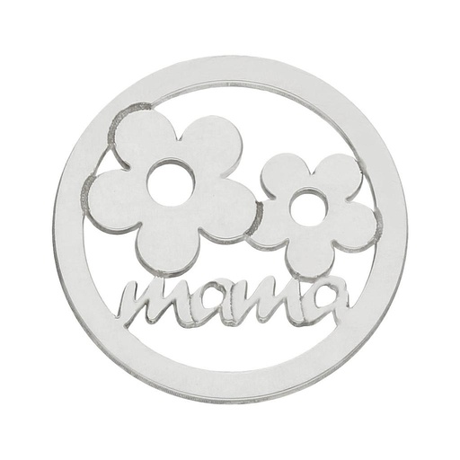 MI HISTORIA - ABALORIO PLATA 925MM MAMA FLORES
