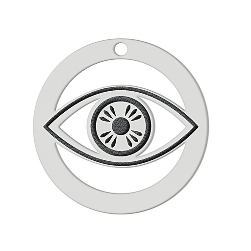 MI HISTORIA - ABALORIO PLATA 925MM OJO TURCO