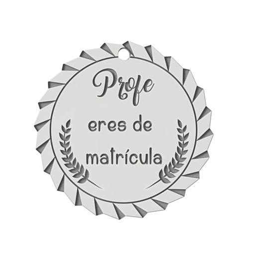 MI HISTORIA - ABALORIO PROFE MATRICULA PLATA 925MM