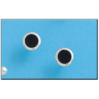 PENDIENTE PLATA 925MM CIRCULO NEGRO - 8MM