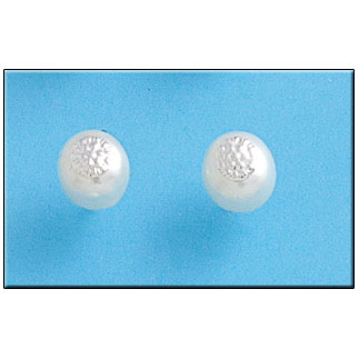 PENDIENTE PLATA 925MM CIRCULO PERLA