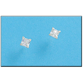 PENDIENTE PLATA 925MM CUADRADO - 4.6X4.6MM