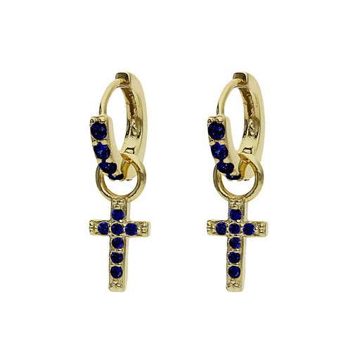 AROS PLATA CHAPADA ORO CRUZ - 3MM