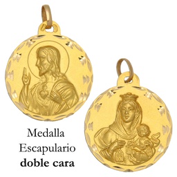 [M192-3.90 gr] MEDALLA ORO 18KL ESCAPULARIO - 25MM