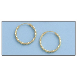 [A313] AROS ORO 18KL RIZADOS - 16MM