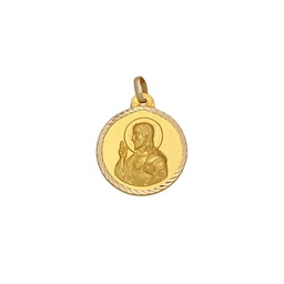 [M563] MEDALLA ORO 18KL SAGRADO CORAZON - 14MM